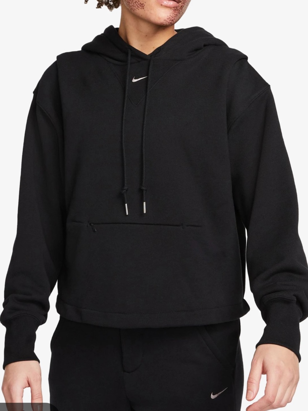 Nike Black Pullover Hoodie with Mini Swoosh